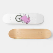 Vintages Schwein an Monozyten | Hintergrundfarbe a Skateboard (Horizontal)