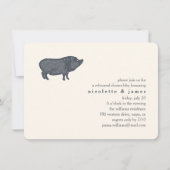 Vintages Schwein | Probe Abendessen GRILLEN Einlad Einladung (Vorderseite)