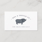 Vintages Schwein Visitenkarte (Vorderseite)