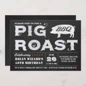 Vintages Schweinebraten GRILLEN Einladungen Zwisch (Vorne/Hinten)