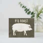 Vintages Schweinegrippe Postkarte Einladung V (Stehend Vorderseite)