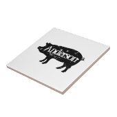 Vintages Schweineschälchen Fliese (Seite)