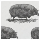 Vintages Schweinradierungsgewebe Stoff (Nahaufnahme)