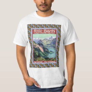 Vintages Schweizer Bahnluzern Rigi Bahn T-Shirt