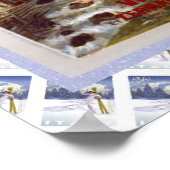 Vintages Schweizer Bahnplakat Zermatt Poster (Ecke)