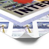 Vintages Schweizer Eisenbahnplakat Interlaken Poster (Ecke)