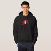 Vintages Schweizer Flaggengestalterdesign Hoodie (Vorne ganz)