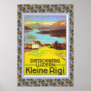 Vintages Schweizer Plakat Dietschiberg Luzern
