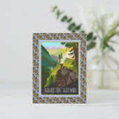 Vintages Schweizer Raulway Plakat, Dalat Postkarte (Stehend Vorderseite)