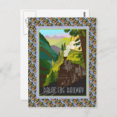 Vintages Schweizer Raulway Plakat, Dalat Postkarte (Vorne/Hinten)