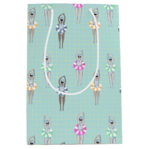 Vintages Schwimmbad Mittlere Geschenktüte