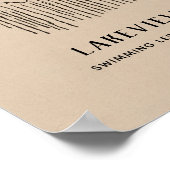 Vintages Schwimmdiagramm mit benutzerdefinierten T Poster (Ecke)