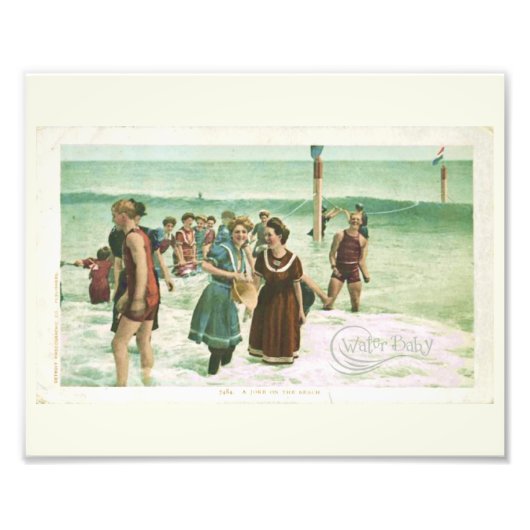 Vintages Schwimmen des Wasserkindes Fotodruck (Vorne)