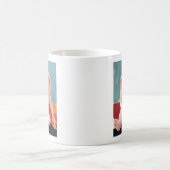 Vintages Schwimmen - Gelber Badeanzug Kaffeetasse (Mittel)