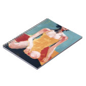 Vintages Schwimmen - Gelber Badeanzug Notizblock (Linke Seite)