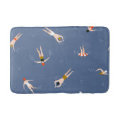 Vintages Schwimmmuster Badematte (Vorderseite)