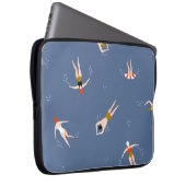 Vintages Schwimmmuster Laptopschutzhülle (Vorne Rechts)