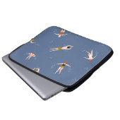 Vintages Schwimmmuster Laptopschutzhülle (Vorne Knopf)