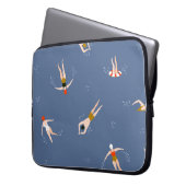 Vintages Schwimmmuster Laptopschutzhülle (Vorderseite Links)
