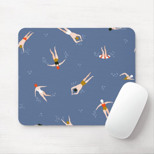 Vintages Schwimmmuster Mousepad (Mit Mouse)