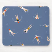 Vintages Schwimmmuster Mousepad (Vorne)