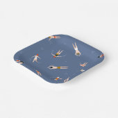 Vintages Schwimmmuster Pappteller (Gewinkelt)