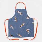 Vintages Schwimmmuster Schürze (Vorderseite)