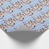 Vintages Schwingpferd Geschenkpapier (Ecke)