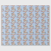 Vintages Schwingpferd Geschenkpapier (Flach)