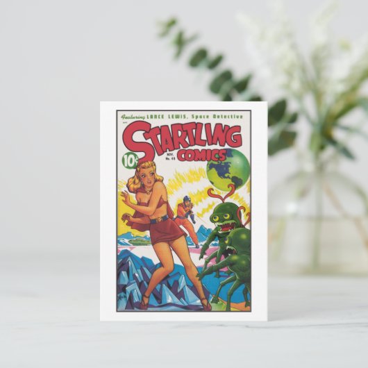 Vintages Sci-Fi, 1947 Postkarte (Stehend Vorderseite)