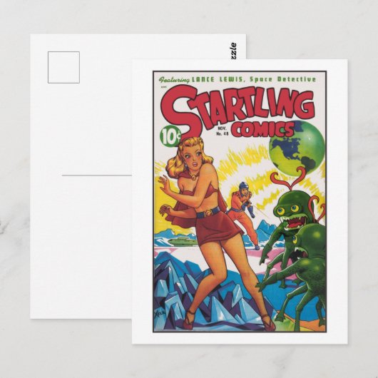 Vintages Sci-Fi, 1947 Postkarte (Vorne/Hinten)