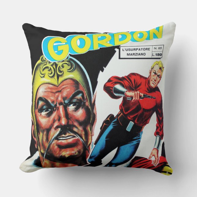 Vintages Sci-Fi-Comic-Buch Kissen (Vorderseite)