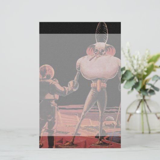 Vintages Science Briefpapier (Stehend Vorderseite)