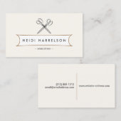 VINTAGES SCISSORS-LOGO für Seamstress, Crafters Visitenkarte (Vorne/Hinten)