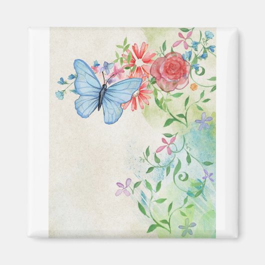 Vintages Scrapbook Aquarellbild Magnet (Vorne)