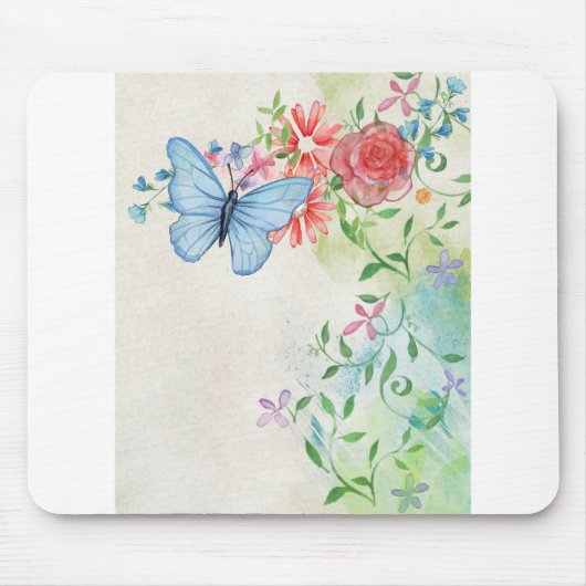 Vintages Scrapbook Aquarellbild Mousepad (Vorne)