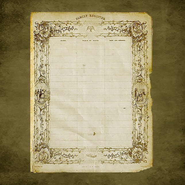 Vintages Scrapbook-Dokument für die Familie (Von Creator hochgeladen)