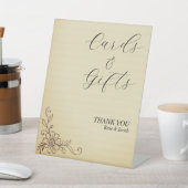 Vintages Scrapbook Hochzeitskarten & Geschenkgutsc Sockelschild (In SItu)