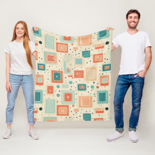 Vintages Scrapbook-Muster (2) Fleecedecke