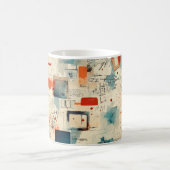 Vintages Scrapbook-Muster (3) Kaffeetasse (Mittel)