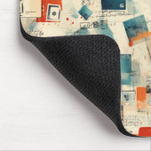 Vintages Scrapbook-Muster (3) Mousepad (Ecke)
