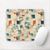 Vintages Scrapbook-Muster (3) Mousepad (Mit Mouse)