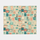Vintages Scrapbook-Muster Fleecedecke (Vorderseite (Horizontal))