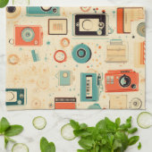 Vintages Scrapbook-Muster Geschirrtuch (Gefaltet)