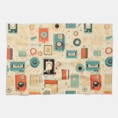 Vintages Scrapbook-Muster Geschirrtuch (Horizontal)