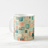 Vintages Scrapbook-Muster Kaffeetasse (Vorderseite Links)