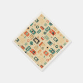 Vintages Scrapbook-Muster Serviette (Ecke)