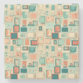 Vintages Scrapbook-Muster Steinuntersetzer (Vorderseite)