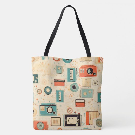 Vintages Scrapbook-Muster Tasche (Rückseite)