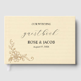 Vintages Scrapbook Style Wedding Gästebuch